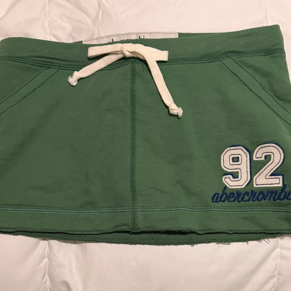 Green Abercrombie Skort with Drawstring